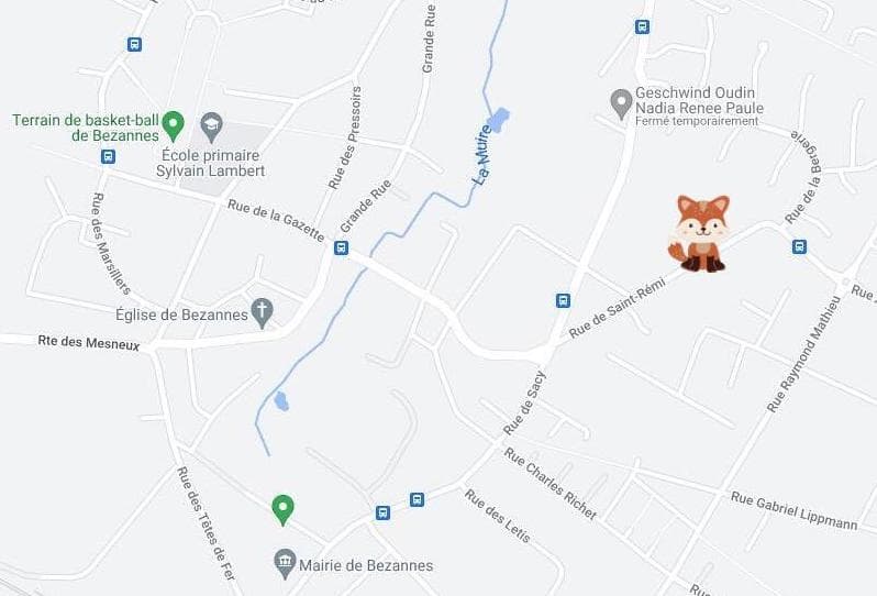 Localisation sur Bezannes
